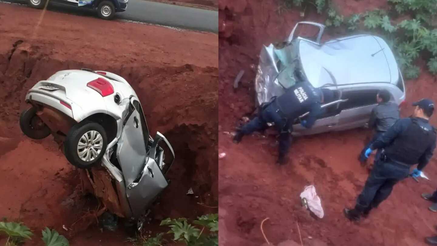 Jovem perde controle do carro cai em barranco e morre em Itaquiraí