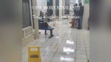 UPA Moreninhas 'fica embaixo d'água' durante tempestade (vídeo)