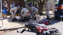 Motociclista e garupa ficam feridos após acidente de trânsito na Vila Nasser (vídeo)