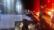 Motorista de caminhão foge em acidente na BR-158 em Aparecida do Taboado 