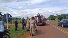 Motociclista sofre múltiplas fraturas após ser atingido por caminhão em Bataguassu