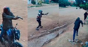 Dupla em motocicleta perseguiu as v&iacute;timas atirando