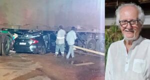 O carro que Jorge Buissa dirigia ficou completamente destru&iacute;do 