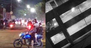 Imagens registraram momento em que a casa das v&iacute;timas foi atacada com bombas e pedras por conhecidos do suspeito