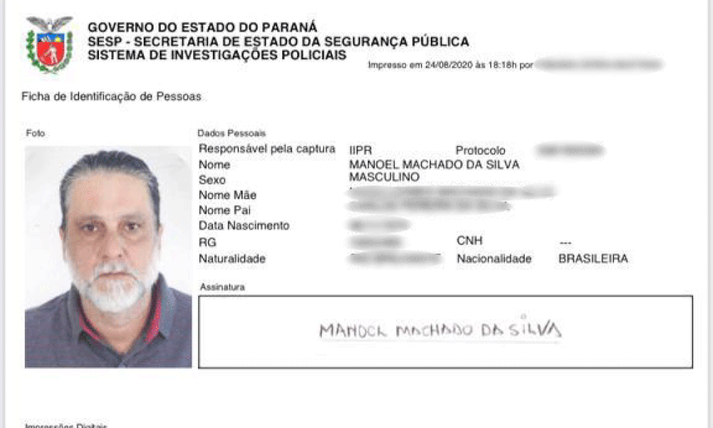 Paulo Cupertino, assassino de ator, usa RG falso como se tivesse nascido em MS