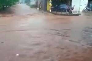Vídeo: enchente destrói marcenaria e revolta comerciante em Ponta Porã