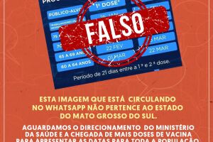 Fake news: tabela de vacinação contra covid-19 que circula nas redes sociais não é de MS