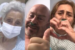 Enfermeira grava vídeo para família com covid-19 se comunicar dentro de hospital