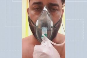Fábio Gomes, de 38 anos, internado com Covid-19, grava vídeo pedindo ajuda para conseguir atendimento