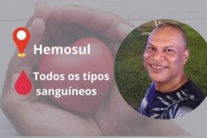 Antonio precisa de doação de sangue em Campo Grande