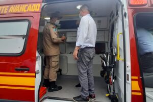 Bombeiros recebe equipe de suporte avançado em Campo Grande: 'hospital em forma de viatura'