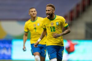Neymar marcou um dos gols da vitória do Brasil