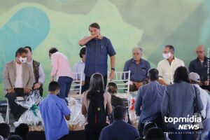 Jair Bolsonaro esteve  em Terenos em 14 de maio