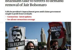 Imprensa internacional noticia protestos contra Bolsonaro
