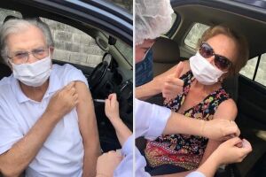 Casal se vacinou contra a covid com duas doses