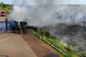 Bombeiros tiveram que se desdobrar para combater o incêndio