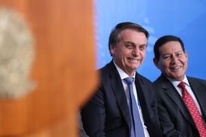 Presidente Jair Bolsonaro e vice Mourão