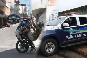 Rapaz empina moto na frente da PM e acaba preso no Nova Lima