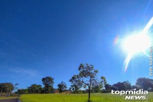 Sextou com sol forte e calor intenso em MS