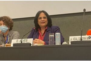 Ministra Damares Alves participou de evento na Suiça