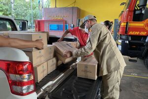 Bombeiros receberam doações da Águas Guariroba
