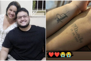Mãe de Maurílio tem tatuagem em homenagem ao filho