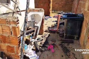 Casa ficou destru&iacute;da