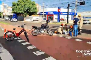 Ciclista é atropelada na Afonso Pena e trecho fica interditado