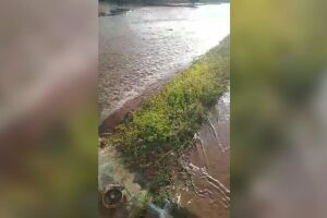 Morador registra rua alagada após poucos minutos de chuva no Santa Emília (vídeo)
