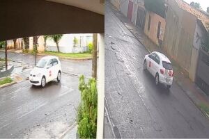 Carro usado no furto da casa de Rafaela