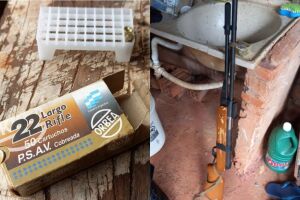 Homem tinha uma arma dentro de sua casa