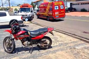 Corpo de Bombeiros está no local para socorrer a vítima