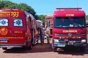 Casal foi socorrido pelo Corpo de Bombeiros
