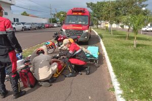 Vítima precisou ser socorrida pelo Corpo de Bombeiros