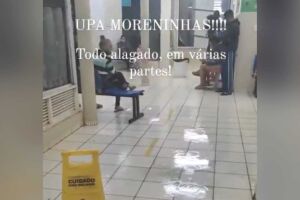 UPA Moreninhas mais um vez fica alagada por conta de goteiras