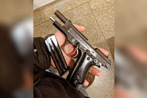 Arma usada para ameaçar mulher foi apreendida pela polícia