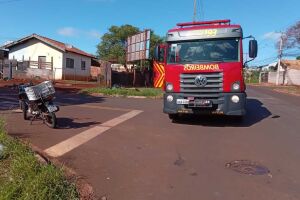 Corpo de Bombeiros socorreu motociclista