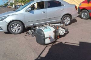 Motoentregador ficou ferido
