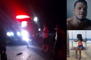 Micro-ônibus atropela e mata pai e filha em moto; mãe fica em estado grave