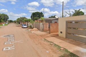 Rua onde a vítima foi esfaqueada