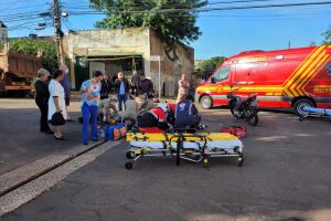 As vítimas foram socorridas pelo Corpo de Bombeiros 