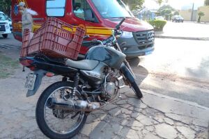 Motociclista foi encaminhado a Santa Casa