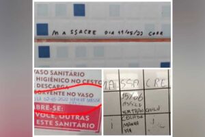 Ameças são escritas em paredes do banheiro das escolas ou em bilhetes