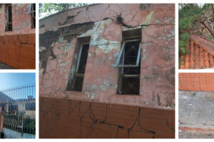 Casa está abandonada e prestes a desabar