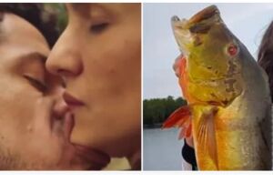 Ator compara beijo de Tadeu com ataque de tucunaré em Pantanal