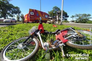 Ciclista desmaia ao levar soco de assaltante em Dourados 