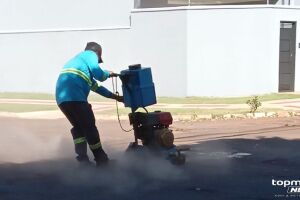 Flagra do trabalhador sem EPI 