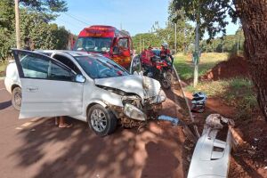 Acidente violento deixou motorista ferido