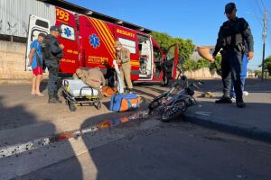 Veículo desrespeita preferencial e atropela ciclista em Nova Andradina