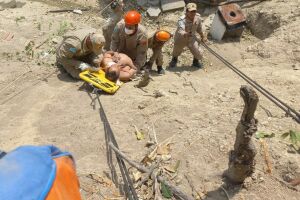 Terreno dificultou resgate de idoso 